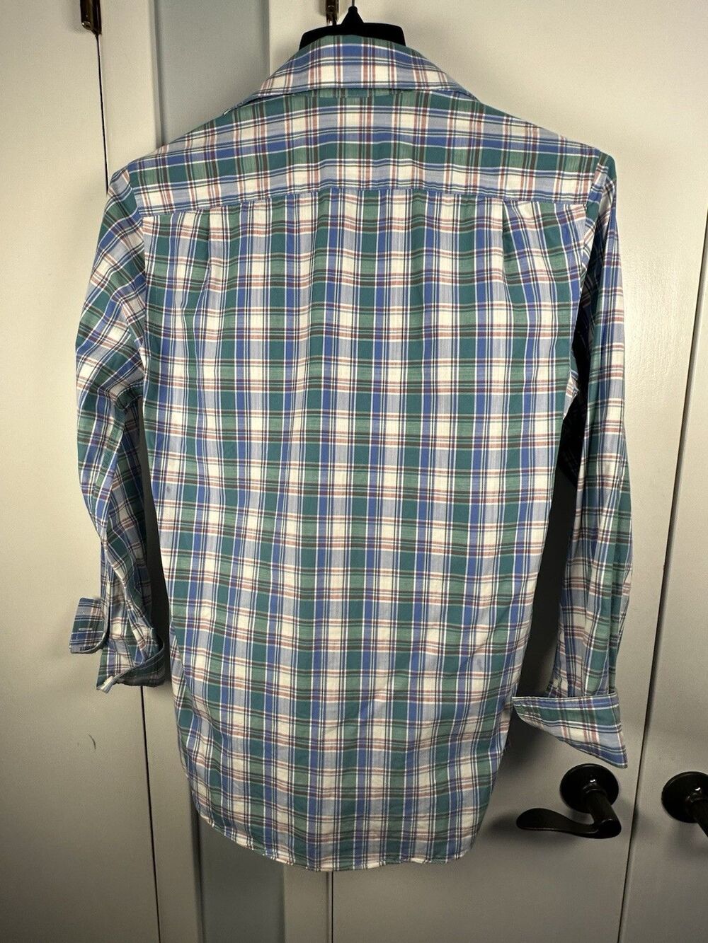 EUC Ben Sherman Blue Green Plaid Long Sleeve Shirt 14.5 32-33 Slim Fit XS - Picture 2 of 4